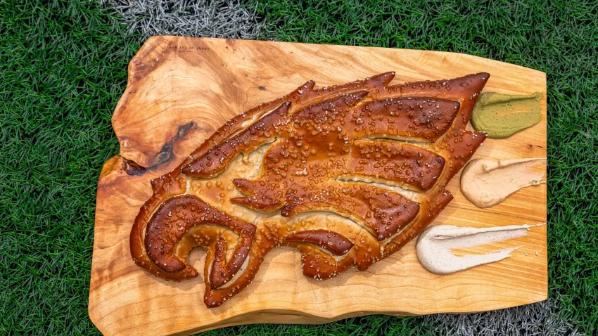 Large Eagles logo Pretzel Jawn