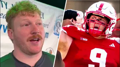 Cam Jurgens excited for former Nebraska teammate Ty Robinson to join the Eagles