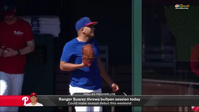 Ranger Suarez throws bullpen session Wednesday