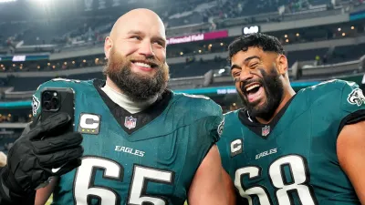 Mailata raves about Lane Johnson's adaptability alongside different RGs
