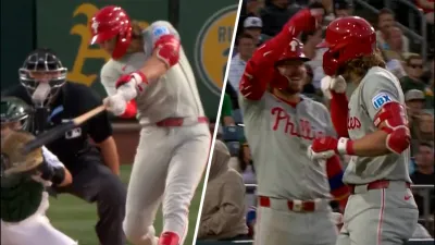 Bohm launches his 4th home run of the year to put the Phillies in front