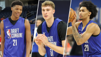 Ace Bailey, Cooper Flagg and Dylan Harper