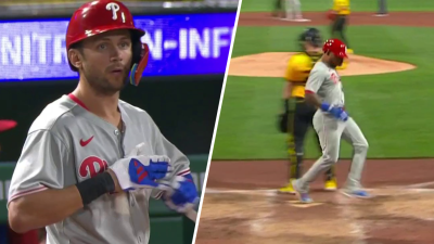 With the bases-loaded, Trea Turner brings in two to put the Phillies back in the lead