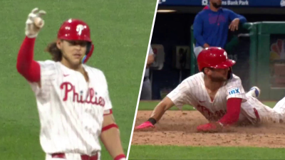Alec Bohm's two-run base knock gives the Phillies the lead!