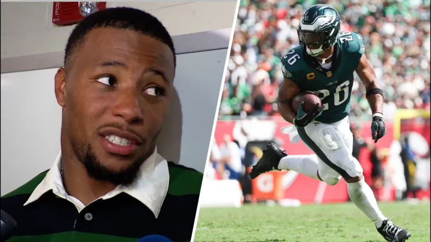 Saquon Barkley doesn't care how many yards he gets as long as they get the win