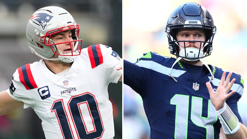 Drake Maye and Sam Darnold