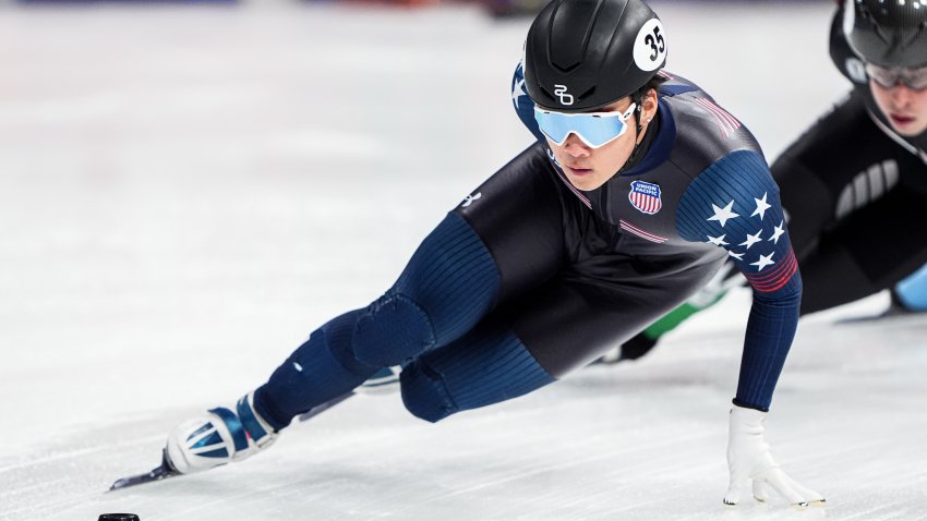 Andrew Heo of United States during the ISU World Tour Final 2024-2025 at the Unipol Forum Assago on February 14, 2025 in Milan, Italy.