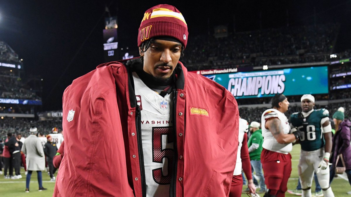 Commanders Interview Commanders QB Jayden Daniels explains why he loves Eagles fans – NBC ...