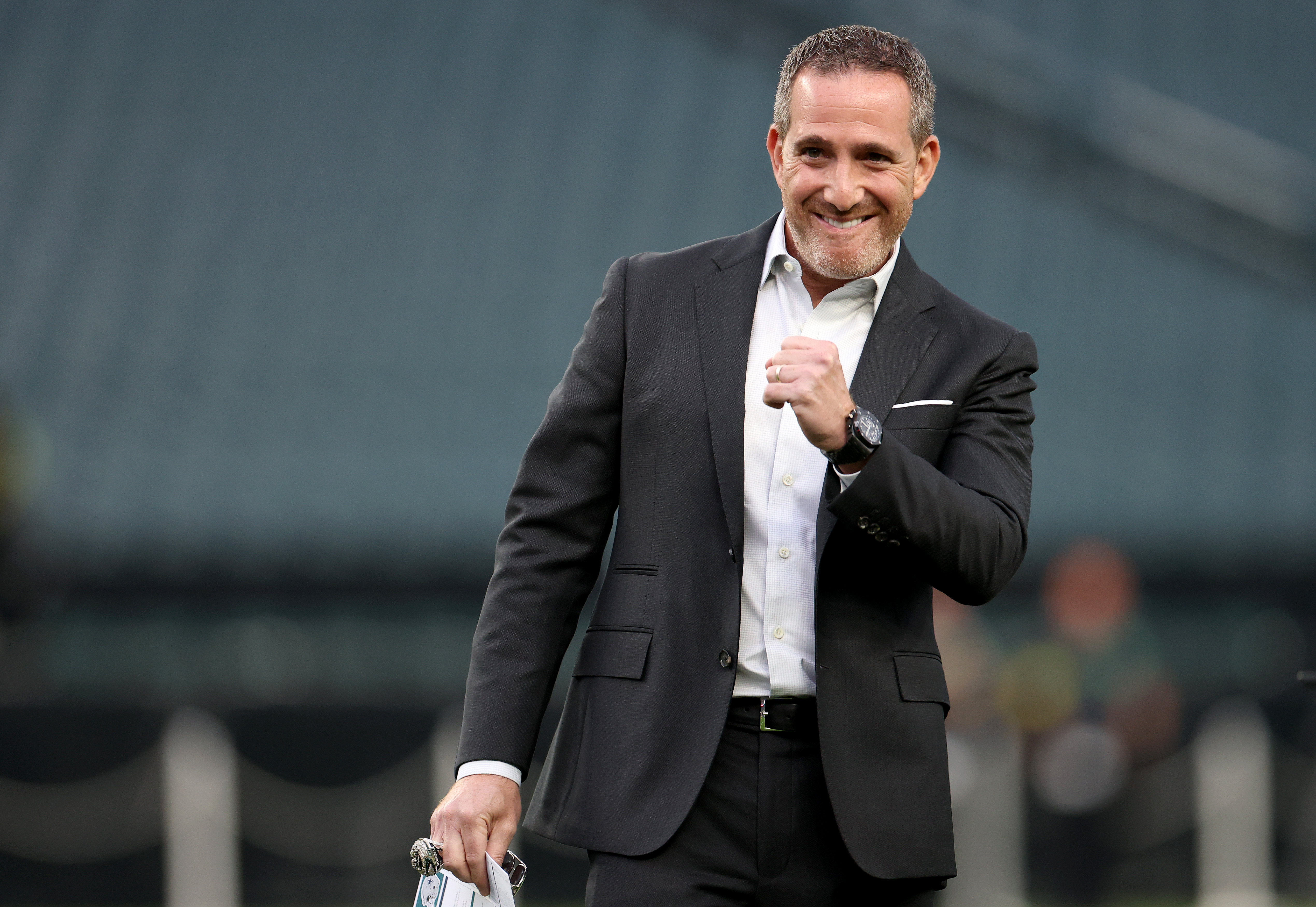 PHILADELPHIA, PENNSYLVANIA – SEPTEMBER 04: General manager Howie Roseman of the Philadelphia Eagles looks on prior to the game against the Dallas Cowboys at Lincoln Financial Field on September 04, 2025 in Philadelphia, Pennsylvania. (Photo by Emilee Chinn/Getty Images)