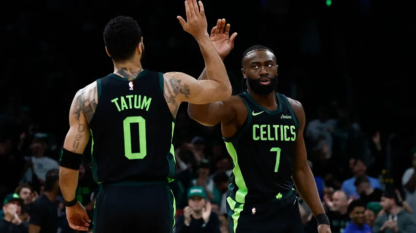 Jayson Tatum and Jaylen Brown