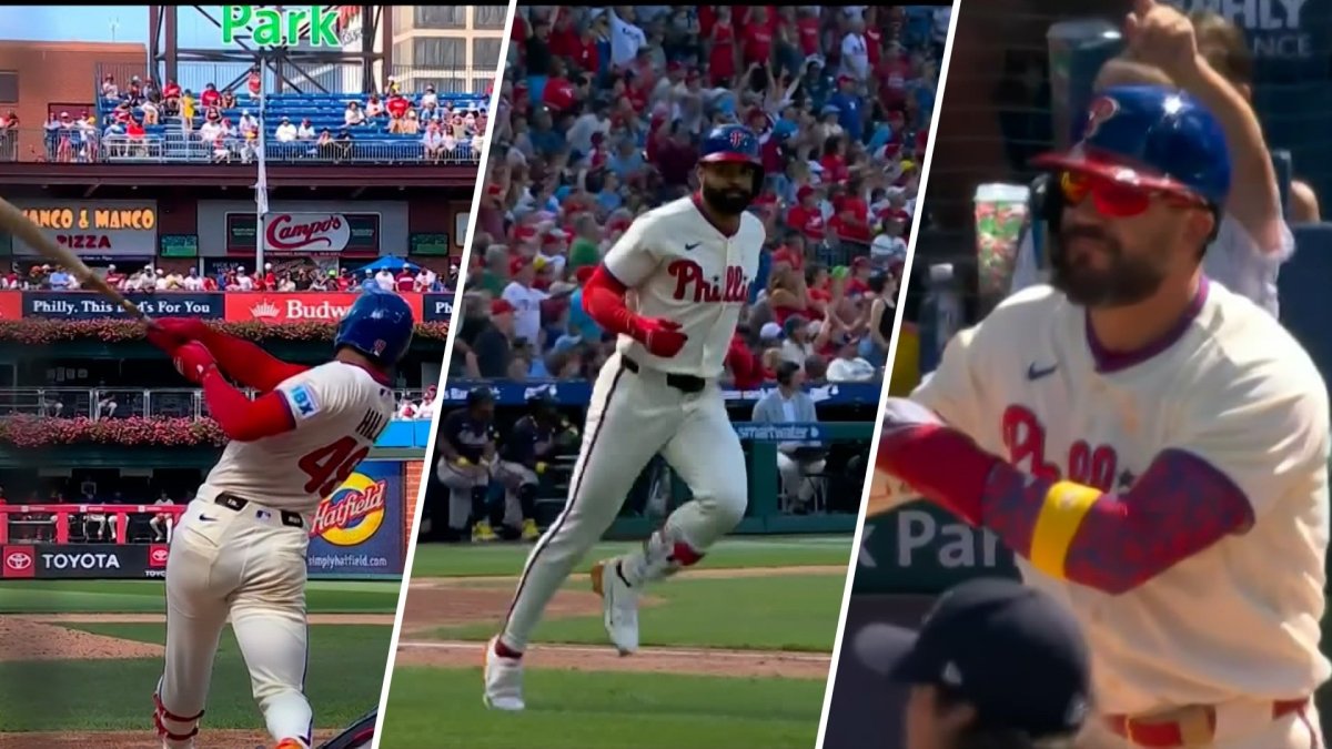 Derek Hill and Kyle Schwarber go deep to extend the Phillies lead