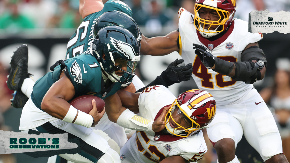 Roob's Observations as Eagles hang on for Week 1 win over Commanders