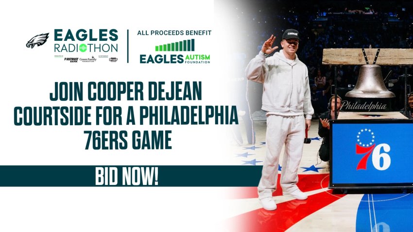 Attending a Sixers game with Eagles defensive back Cooper DeJean is just one item available during this year's Eagles Radiothon.