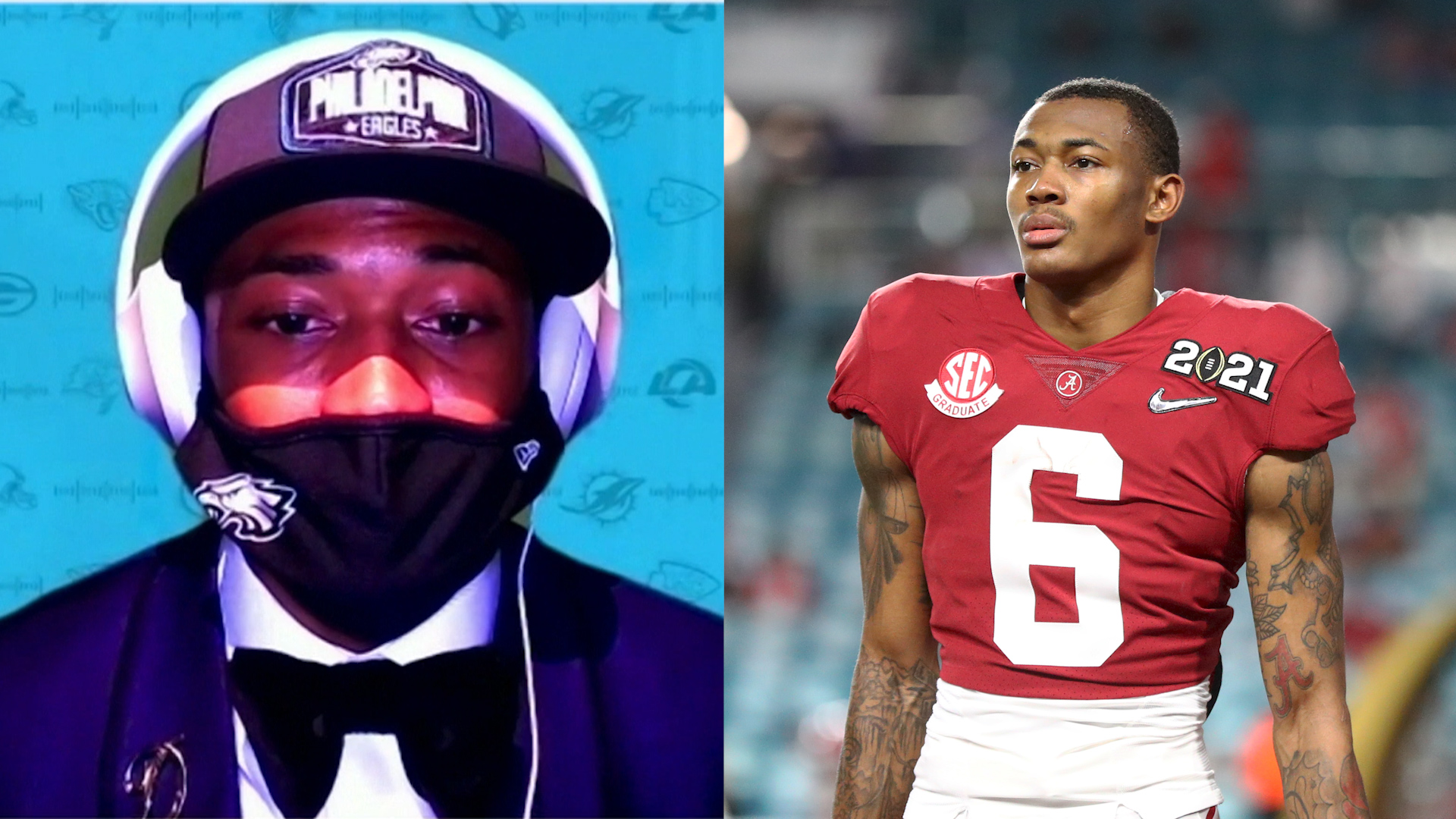 Philadelphia Eagles unveil jersey numbers for DeVonta Smith and Landon  Dickerson