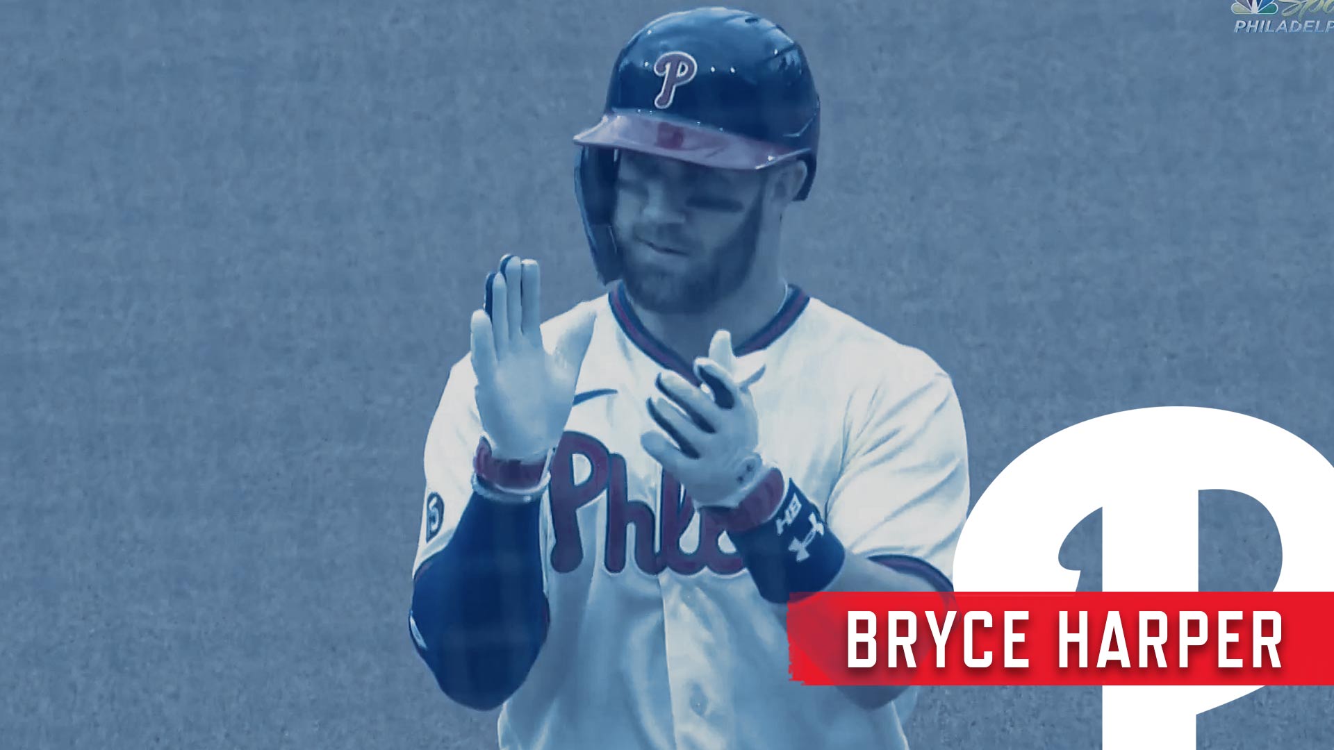 Phillies' Bryce Harper makes leaping catch in first base debut