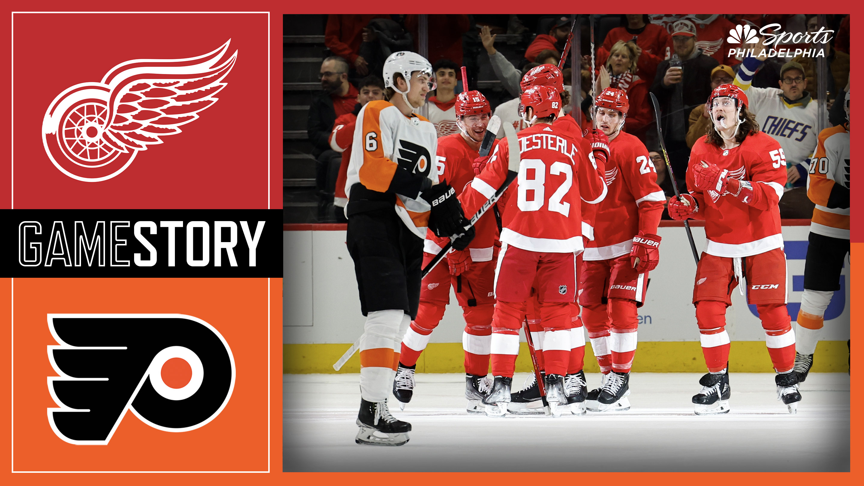 Flyers Fall to Red Wings for 13th Straight Road Loss