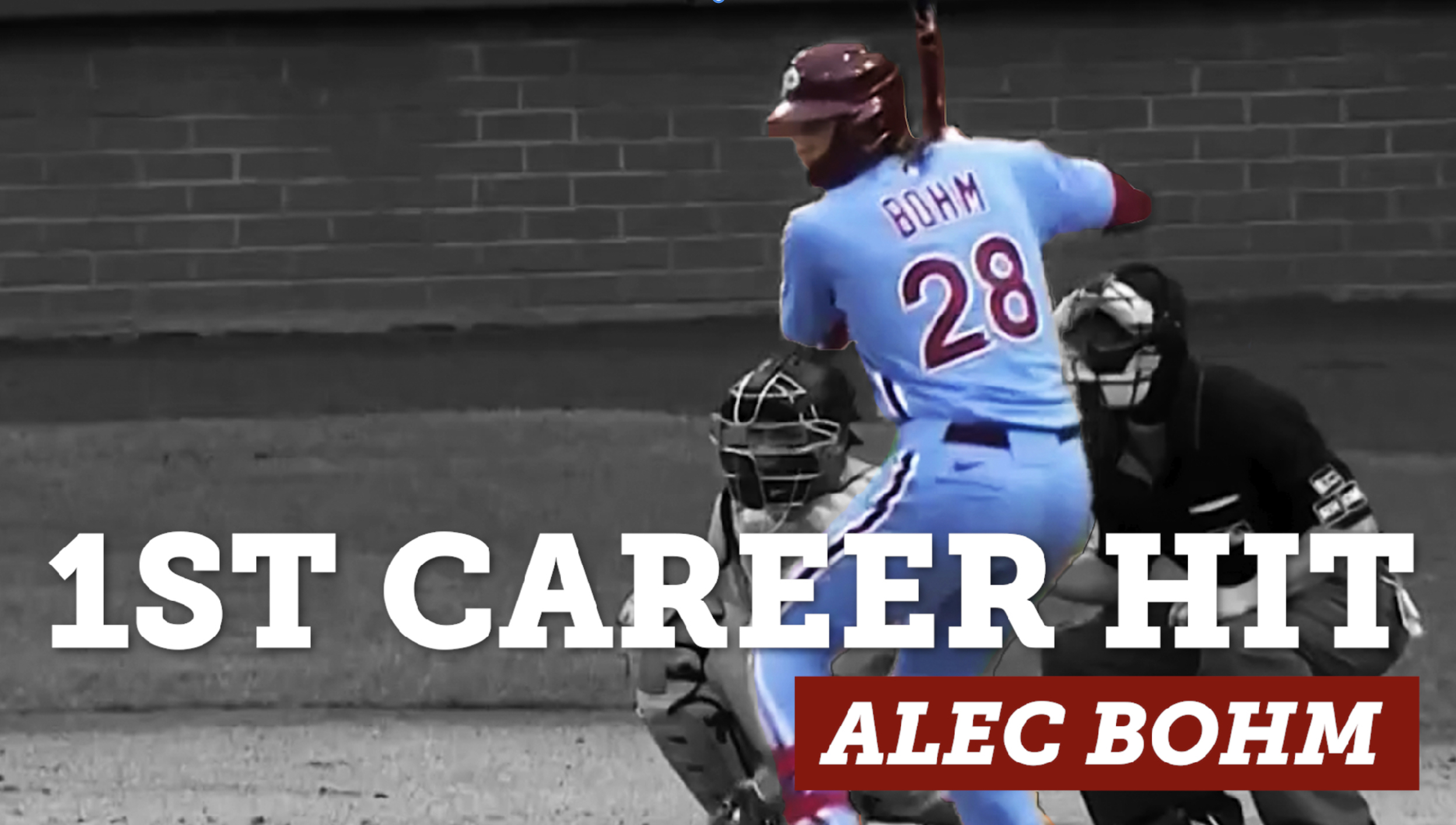 Alec Bohm gets his 1st career hit with a stand up double – NBC Sports  Philadelphia