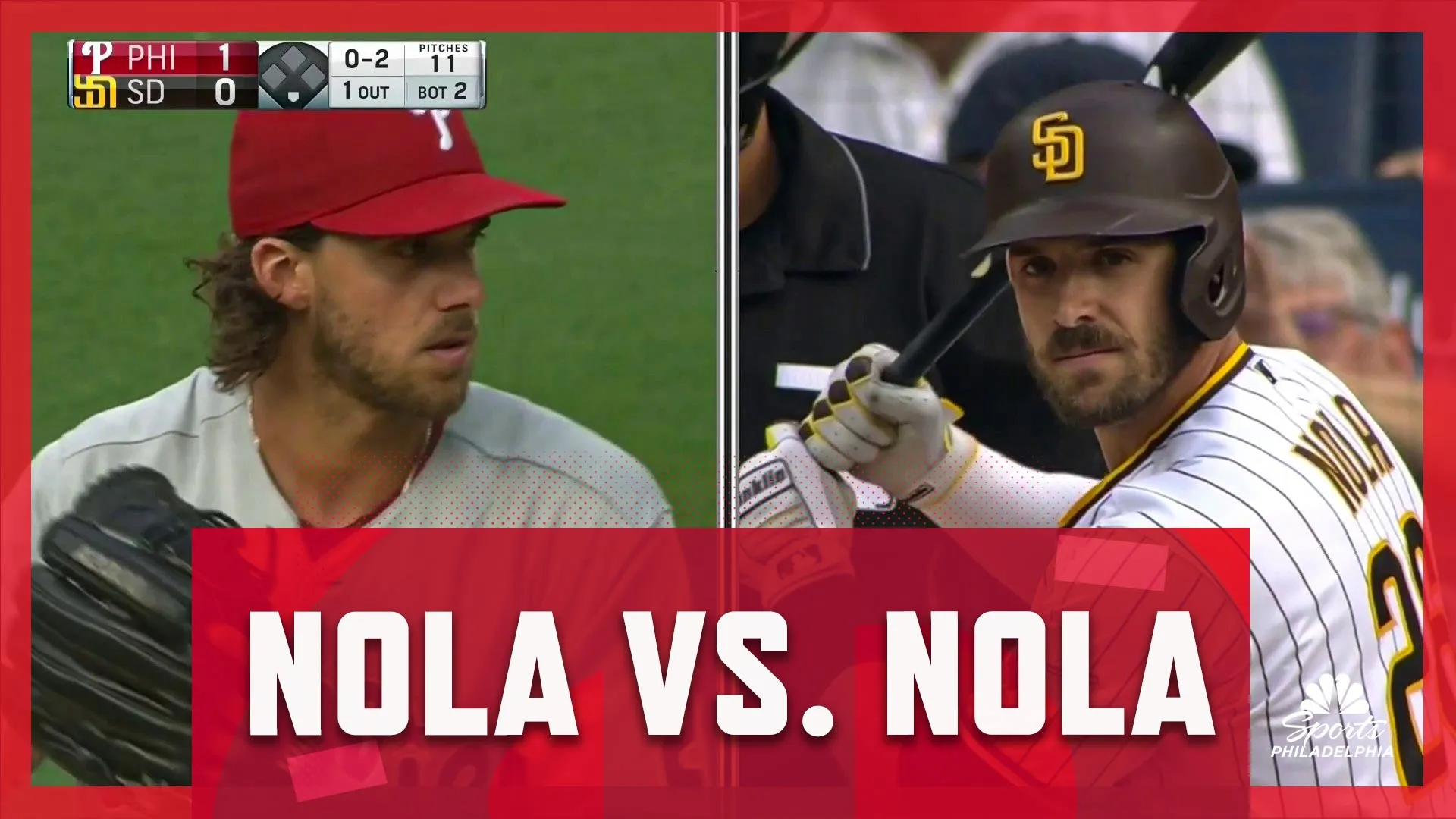 Aaron Nola STRIKES OUT his brother Austin Nola in first ever