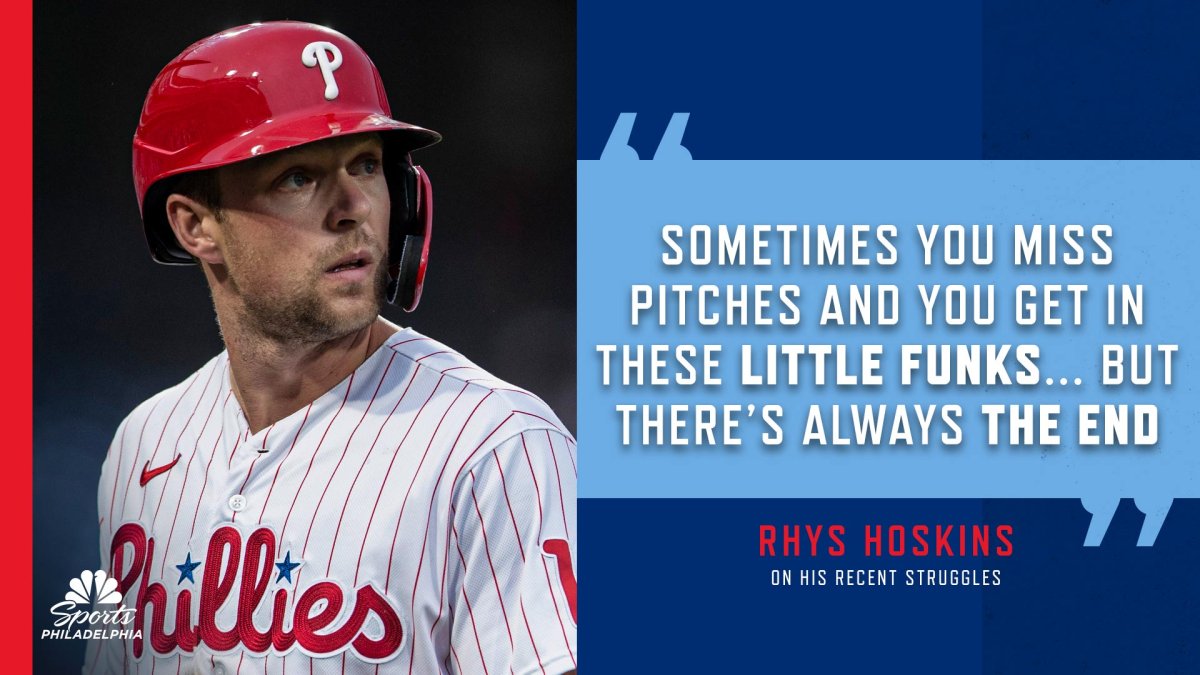 An optimistic Rhys Hoskins chats about his recent 0-for-33 at the dish –  NBC Sports Philadelphia