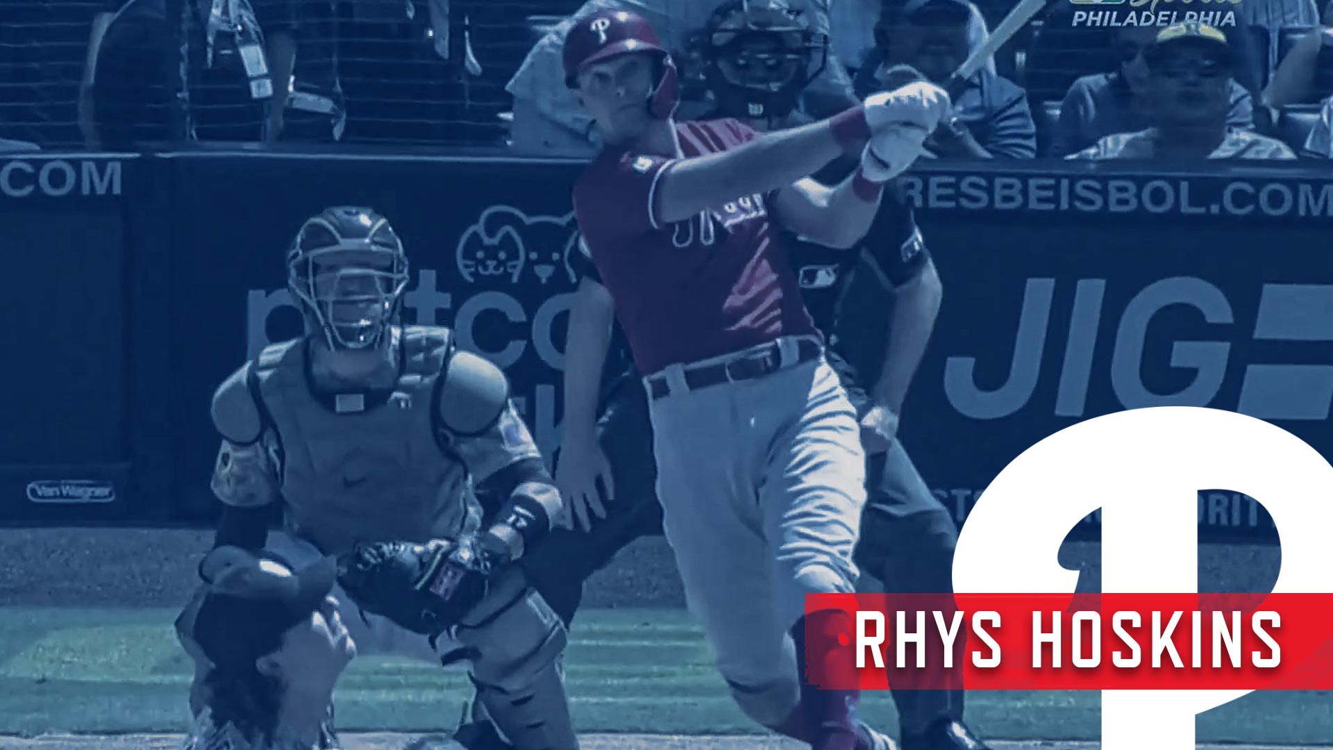 Welcome back, RHYS HOSKINS! A no-doubt home run in his first game