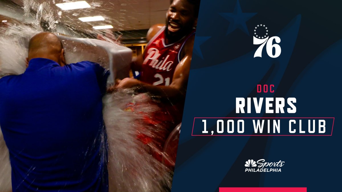 WATCH: Sixers’ Doc Rivers gets a water bath and game ball for 1000th ...